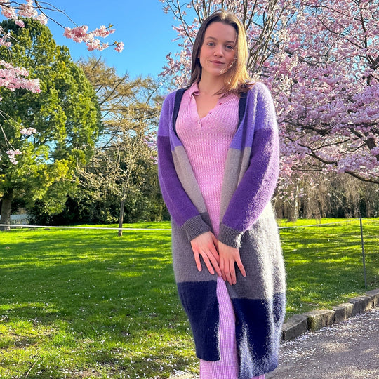 Brede Striber - Cardigan Long