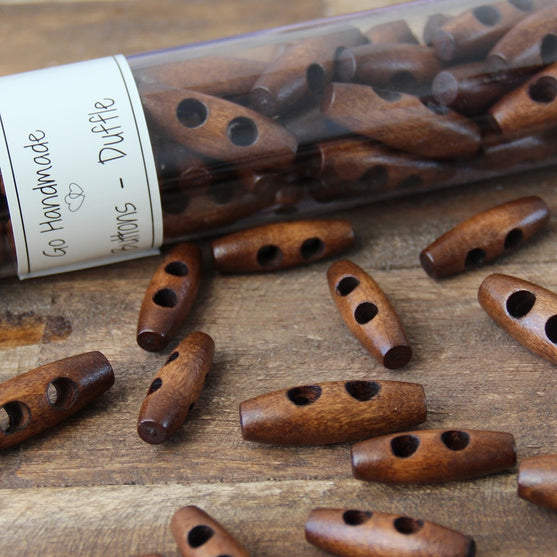 

Oblong Wooden Buttons - 35 mm (1.4 inches) - Go Handmade
7