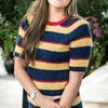 

1655 – Short sleeved shirt with split in the neck in Mayflower Alpacha Touch.
4