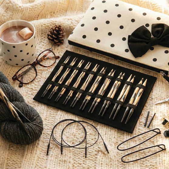 

Chérie - Set d’aiguilles circulaires interchangeables - KnitPro
1