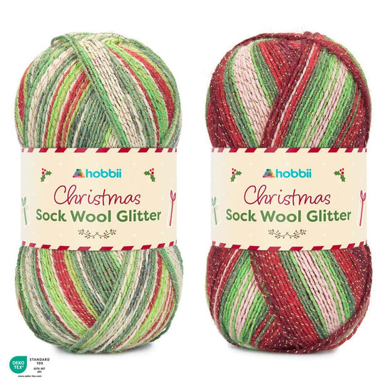 Christmas Sock Wool Glitter (Édition limitée) - Hobbii