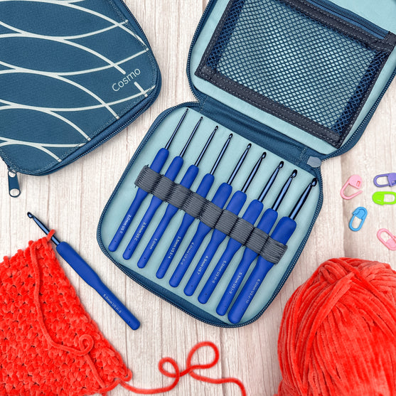 

Cosmo Crochet Hook Set - 9 Sizes - Indigo - Hobbii
8