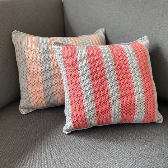 Coussin Rayé en Coton – Carré