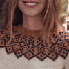 

Sweater with patterned yoke
2