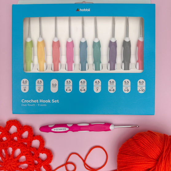 

Duo Touch Crochet Hook set - 9 sizes - Hobbii
6