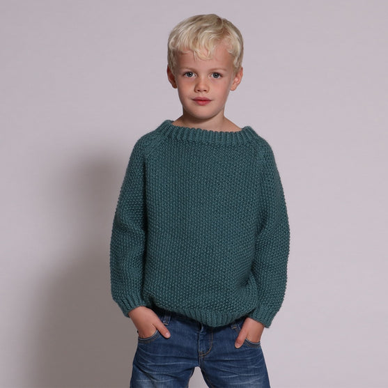 

Alex Sweater in Seed Stitch
2