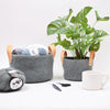 

Felted Basket with Leather Handles
1