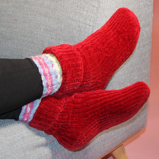 Canapé chaussettes - Chaussettes tricotées