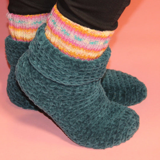 Canapé chaussettes - Chaussettes crochetées