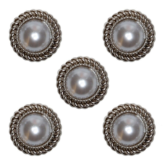 Pearl Buttons - 15 mm - 5 pcs - Go Handmade