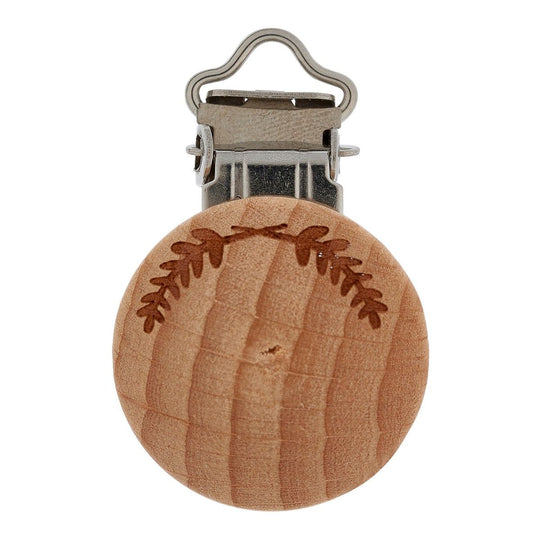 Suspender clips in wood with laurel - Go Handmade