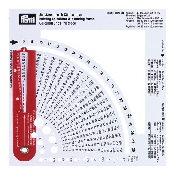 

Calculateur de tricotage - Prym
1