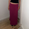 

A-shaped Maxi Skirt - Low-waisted Maxi Skirt
2