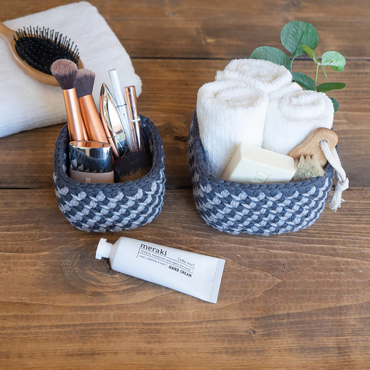 Oblique Lines Stripes - Square baskets