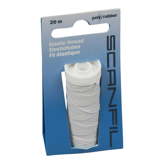Scanfil Fil élastique - Blanc - 20 m