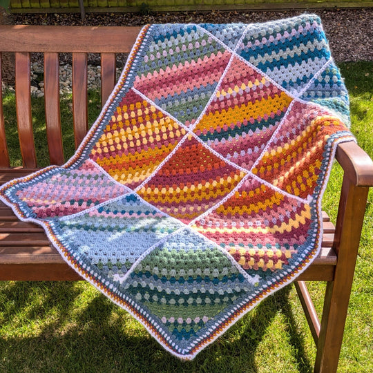 Rainbow Stripes - Temperature Blanket