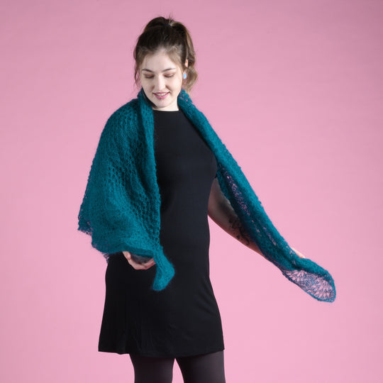 Châle Paon en Kid Silk