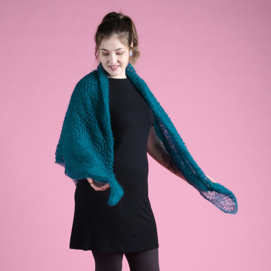Châle Paon en Kid Silk