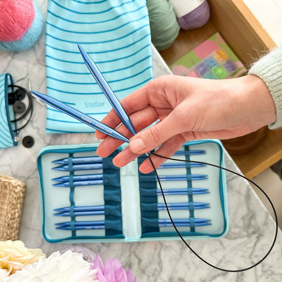 

Stellar Interchangeable Circular Needle Set Deluxe - Sapphire - Hobbii
10
