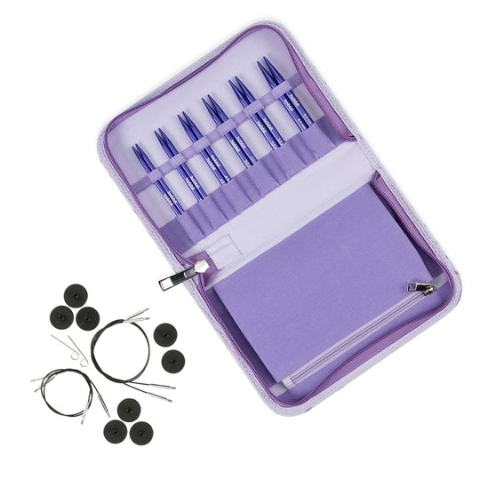 Set d'aiguilles circulaires courtes interchangeables Stellar Essential - Amethyst - Hobbii