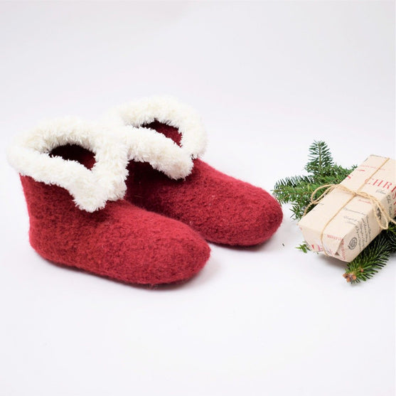 

Felted Christmas Slippers - Crocheted
2